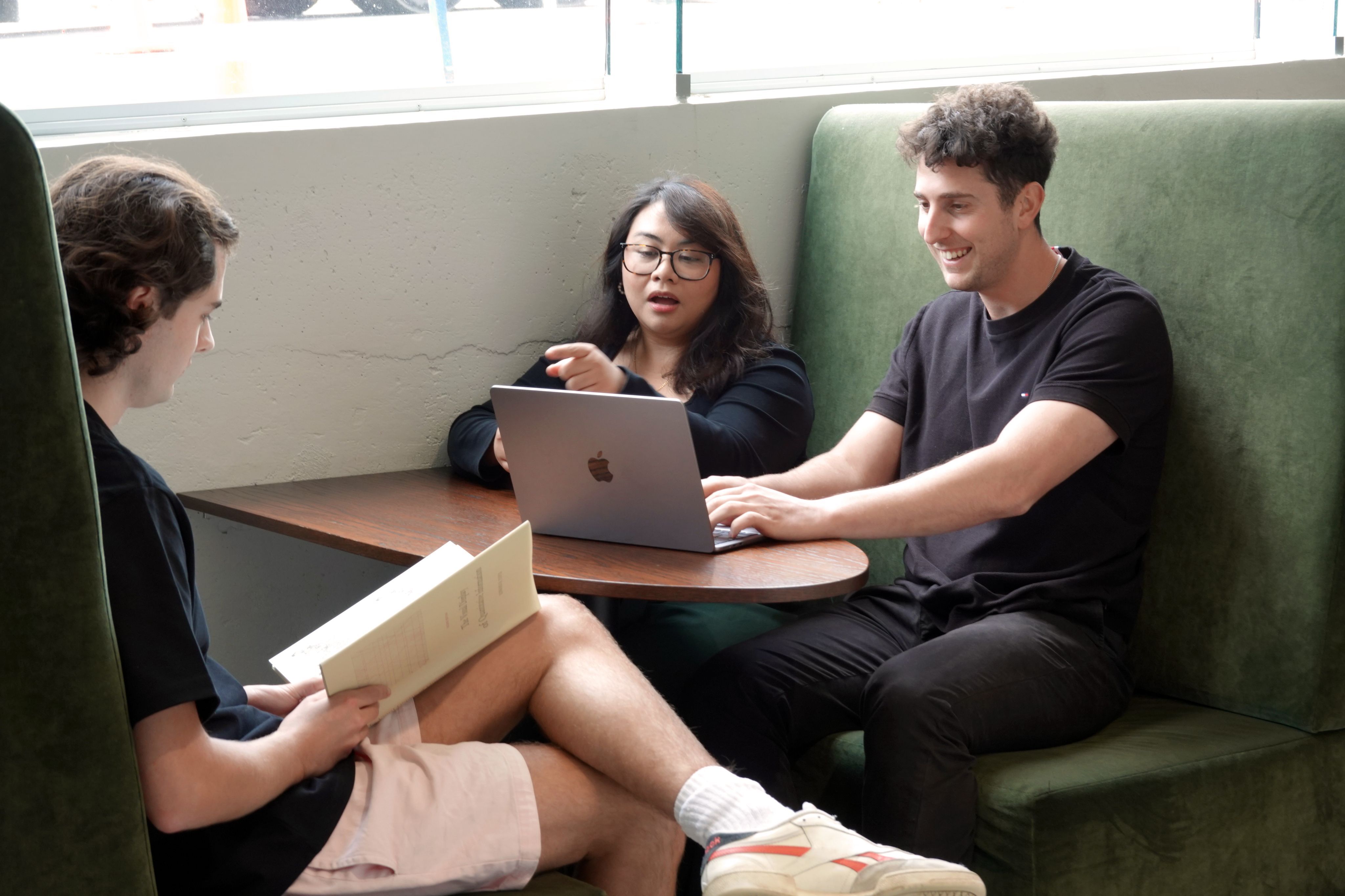 The Sence team gathered together outdoors